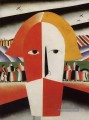 Kopf eines Bauern 1929 Kazimir Malewitsch abstrakt